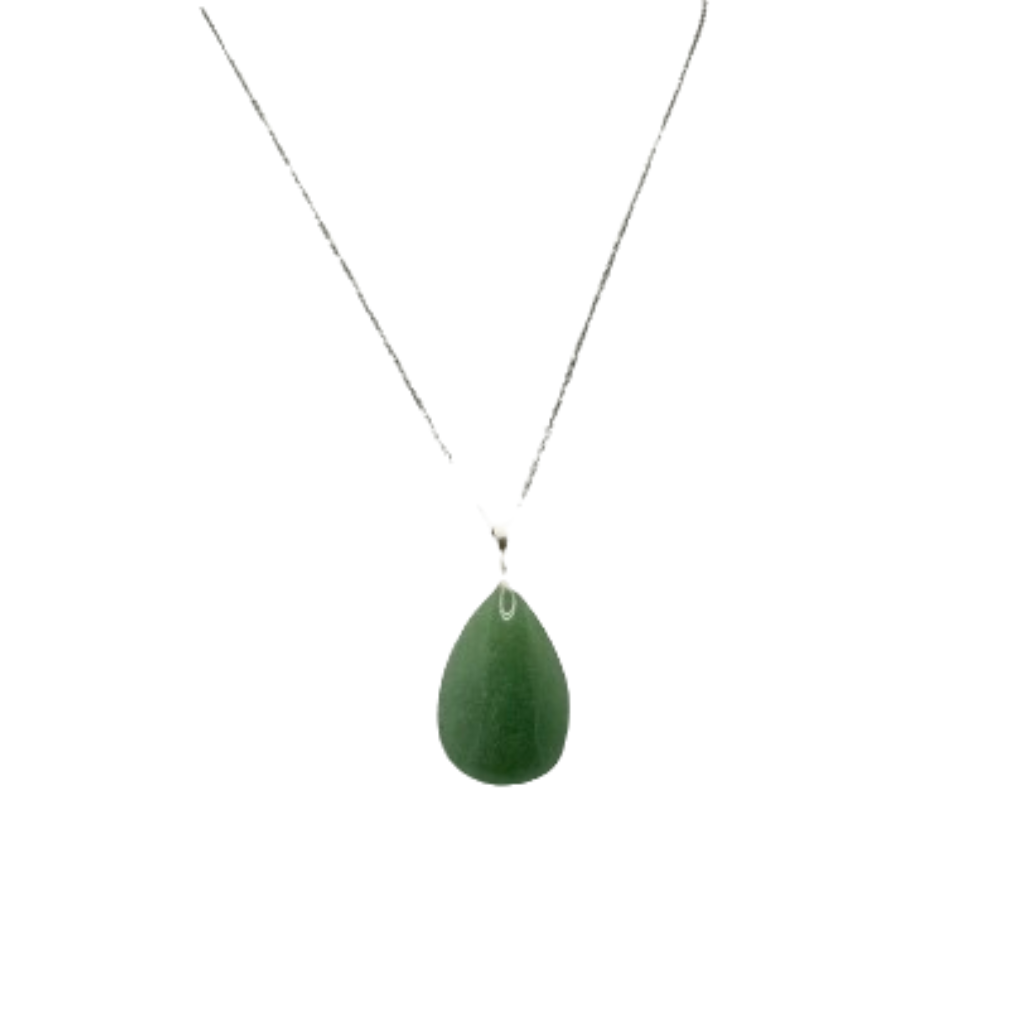 Collar Gota de Cuarzo Verde