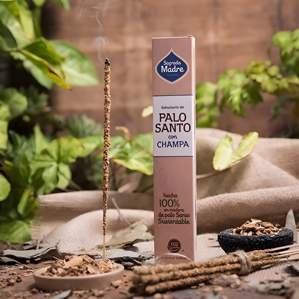 Incienso de Palo Santo con Champa Sagrada Madre